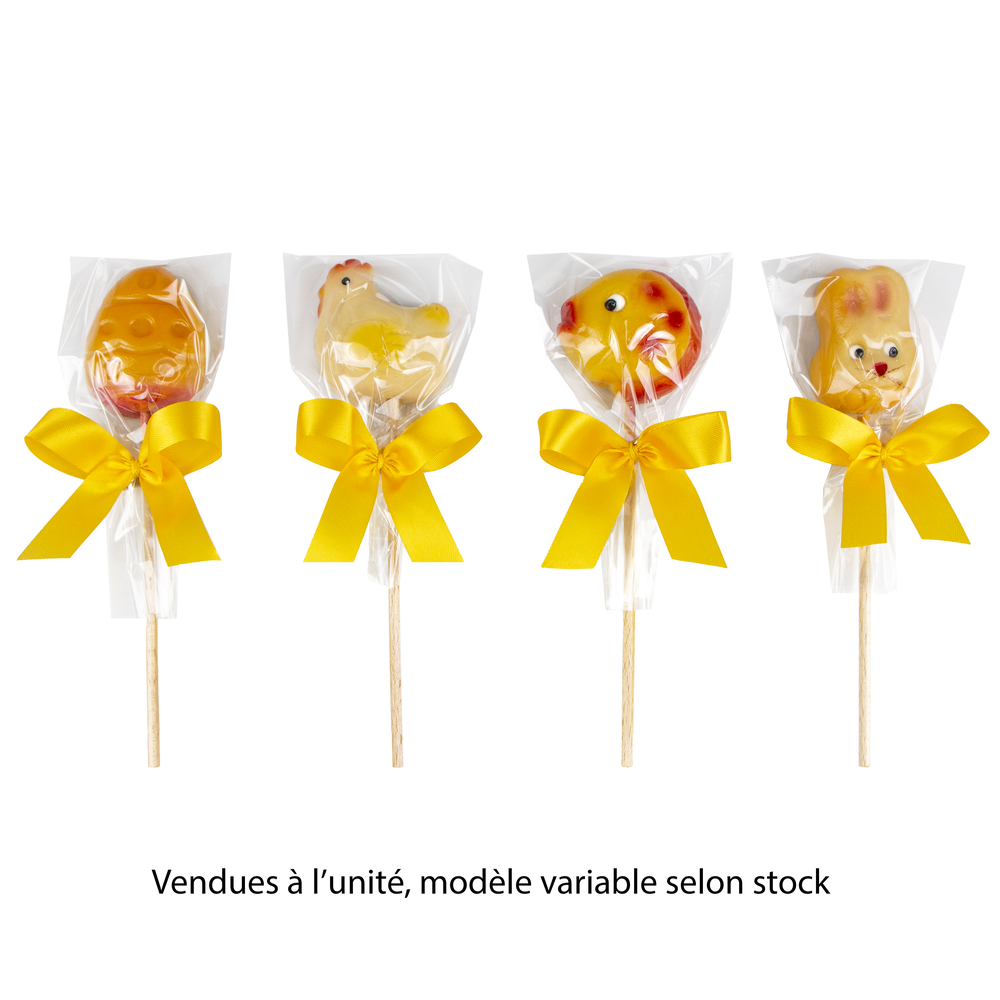 Sucette de Pâques en pâte d’amandes, modèles variables - 30g