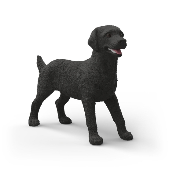 Figurine de femelle Labrador Retriever, coloris noir - L.8cm