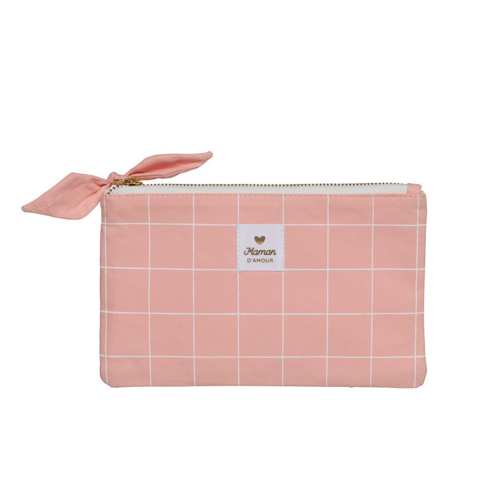 Pochette Baya 'Maman d'amour', coloris rose - L.20cm
