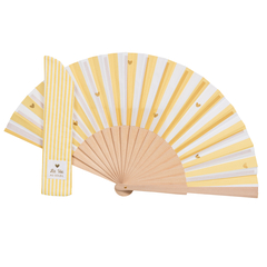 Éventail Baya 'La vie au soleil', coloris jaune - L.42cm