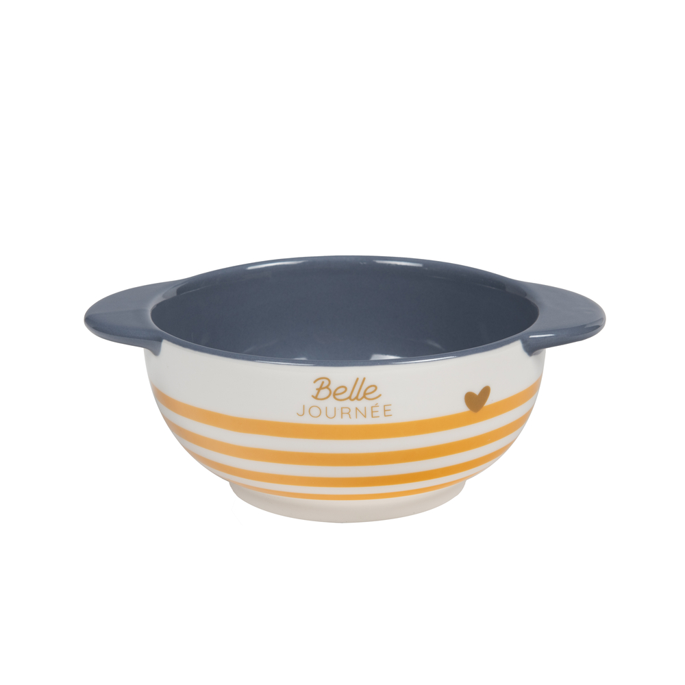 Bol Baya 'Belle journée', coloris jaune et bleu - L.17cm