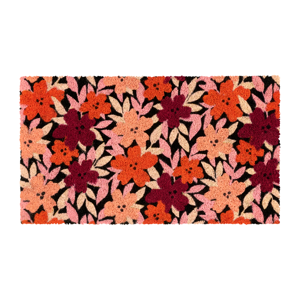 Paillasson 'Tapis de fleurs', coloris mixte - L.70xl.40cm