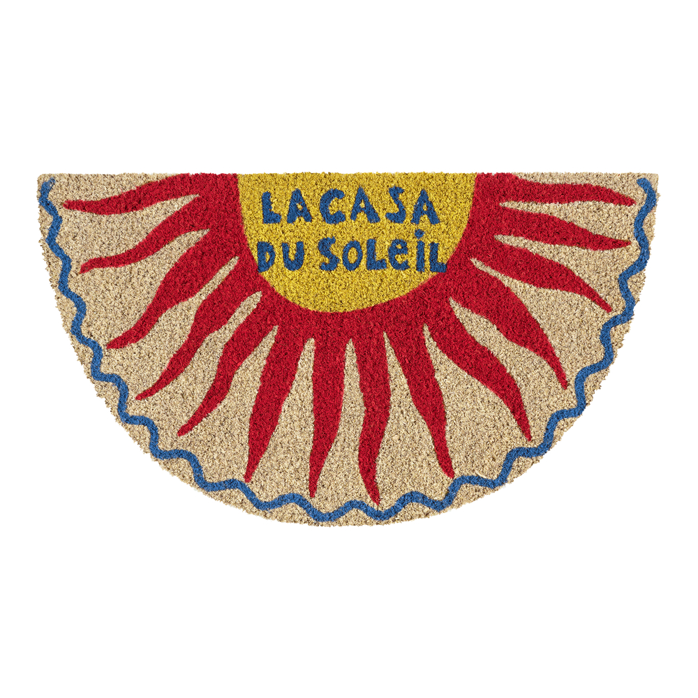 Paillasson en demi-lune 'Casa du Soleil', coloris mixte