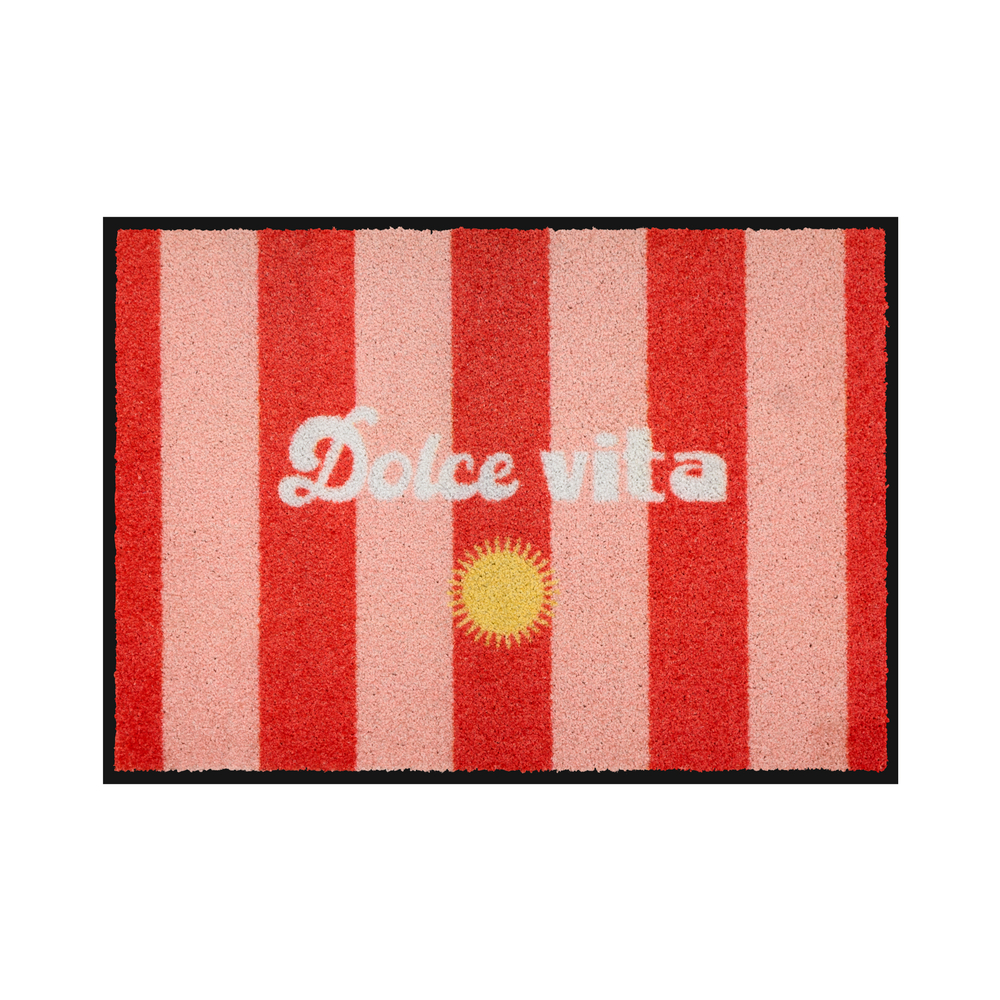 Tapis d'extérieur 'Lemiyo Dolce Vita', coloris rouge - L.70xl.50cm