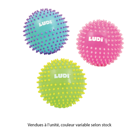 Balle de massage sensorielle d'éveil, coloris variable - D.15cm