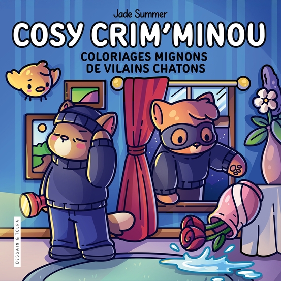 Coloriages mignons de vilains chatons 'Cosy crim'minou'