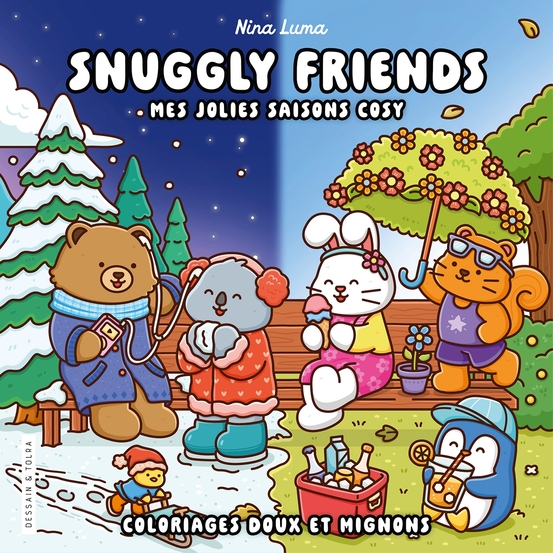 Coloriages mignons : 'Snuggly Friends, mes jolies saisons cosy'