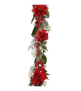 Guirlande de Noël artificielle 'Poinsettia' - L.180cm