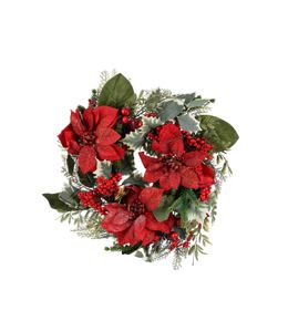 Couronne de Noël artificielle 'Poinsettia' - D.40cm