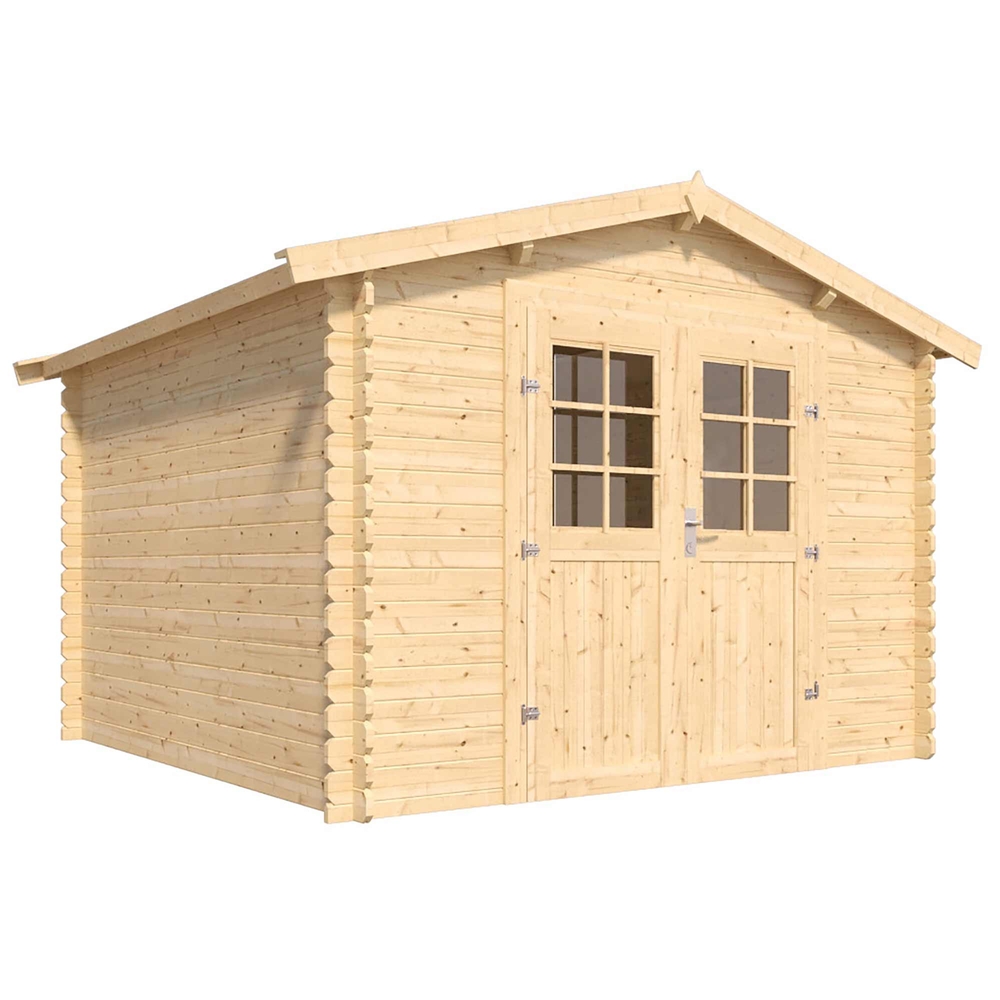 Abri Vallo en bois de pin Sylvestre, 7.5m2 - L.298xl.298.xH.226cm