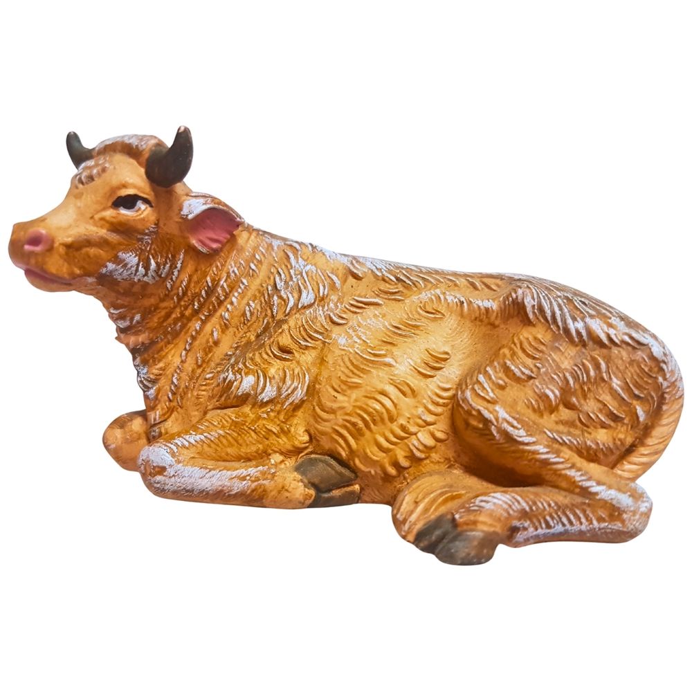 Santon pour crèche de Noël : bœuf - L.10cm
