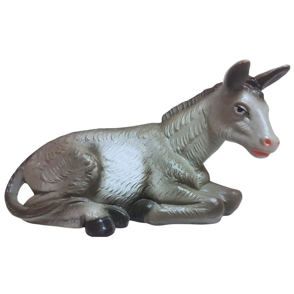 Santon pour crèche de Noël : âne - L.10cm