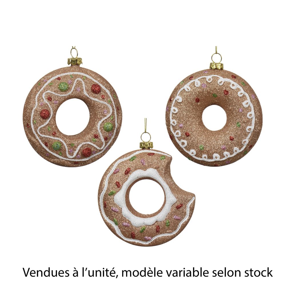 Donuts de Noël à suspendre, modèle variable - D.10cm
