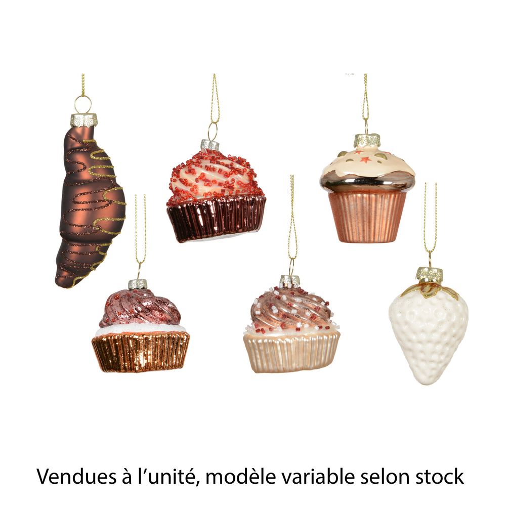 Patisserie en verre à suspendre, modèle variable