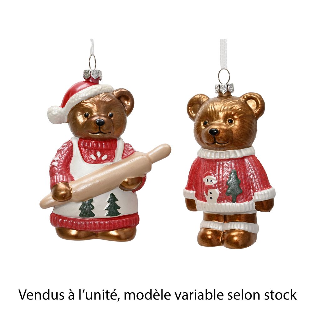 Suspension de Noël 'Ours' modèle variable - H.11cm