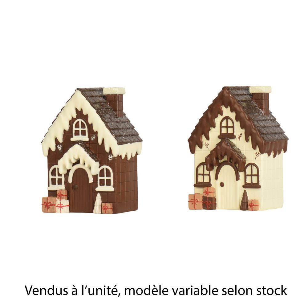 Boite de rangement 'Maison chocolat', modèle variable - H.14,5cm