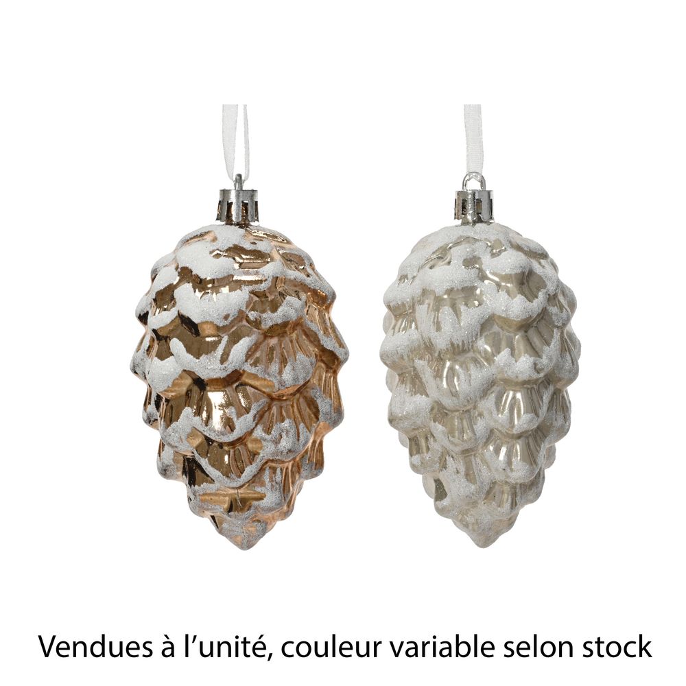 Suspension de Noël 'Pomme de pin', coloris variable - H.9cm