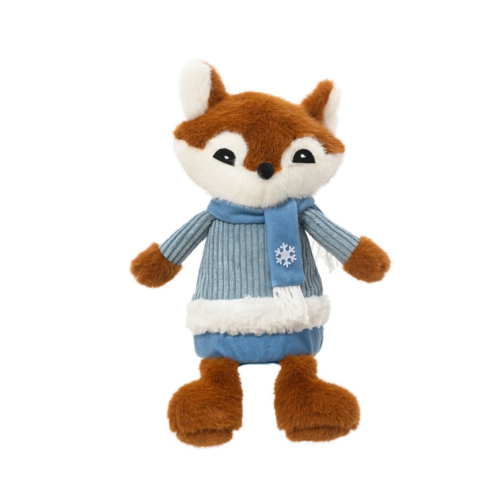 Peluche de Noël 'Renard', coloris bleu - H.24cm