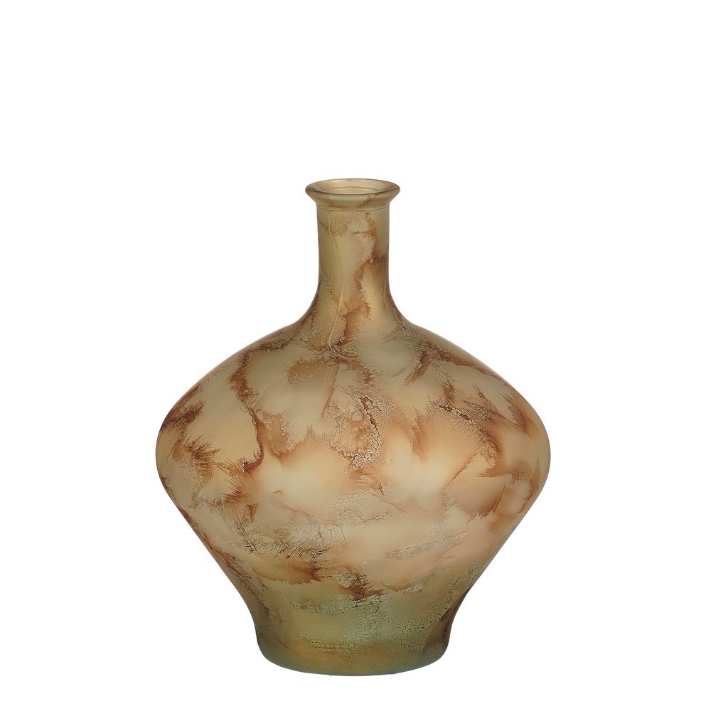 Vase 'Canea' en verre, coloris marron - H.46xD.37cm