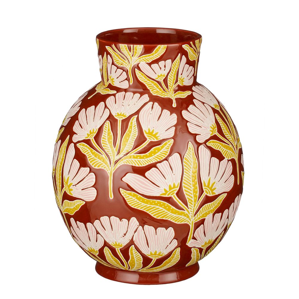 Vase 'Nuri', coloris violet - D.24xH.30cm