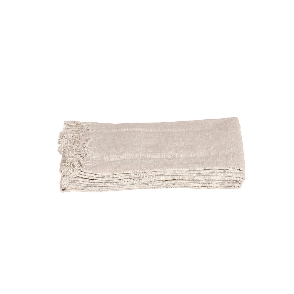 Serviettes en coton Villia 40x40cm, coloris beige - 4pcs