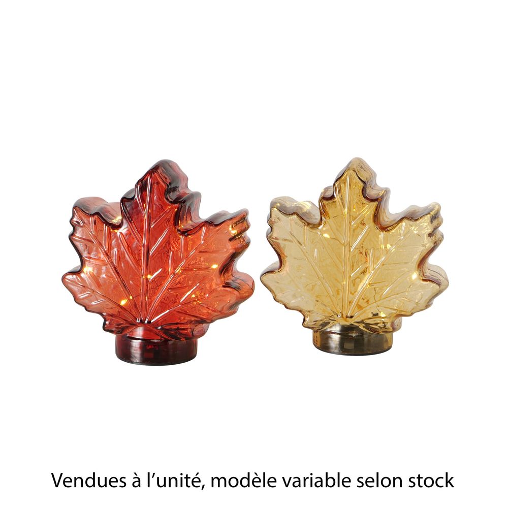 Objet décoratif 'feuille d'érable Lumia', modèles variables - H.15cm