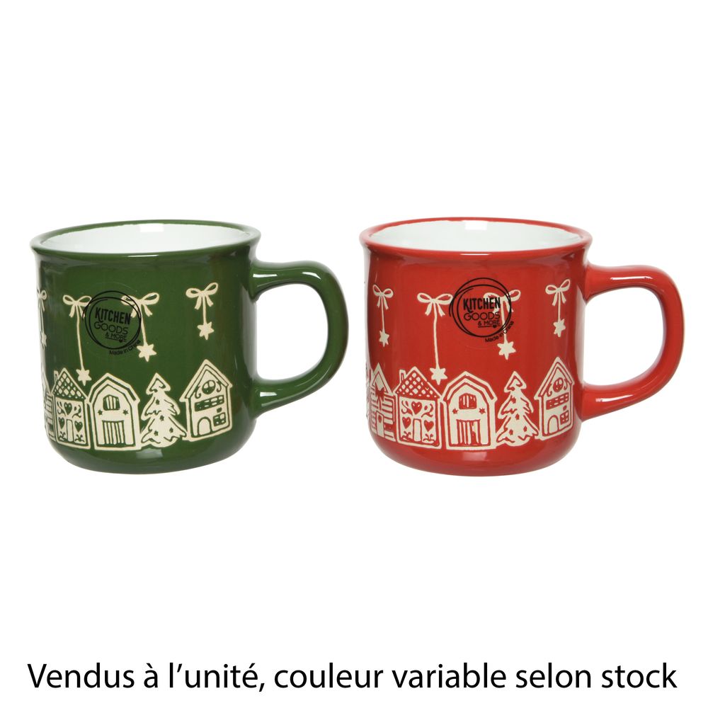Mug en faïence, coloris variable - H.8,6cm