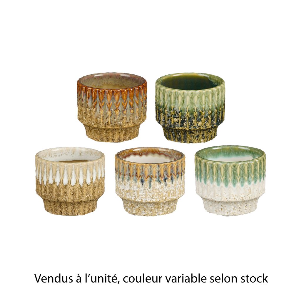 Cache-pot Lauria, plusieurs coloris disponibles - H.6xD.7,5cm