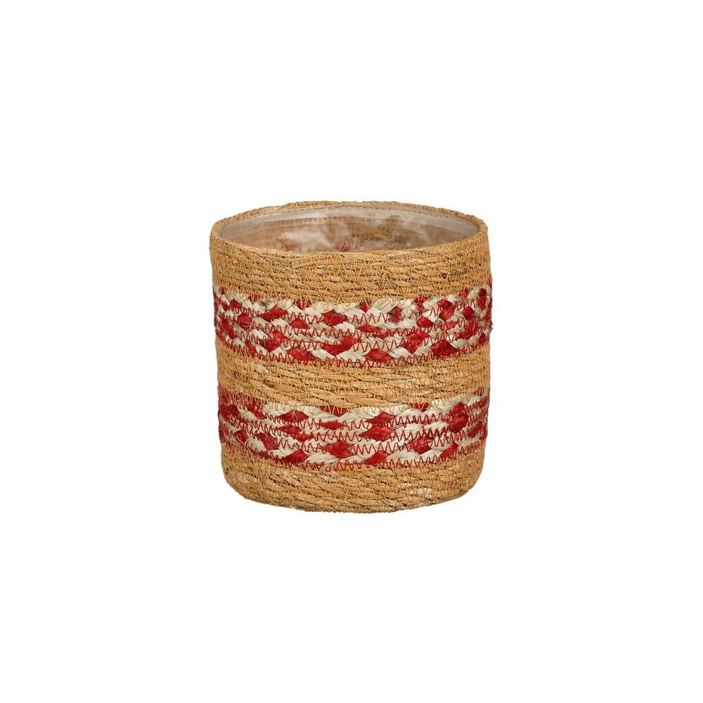 Panier à plantes 'Shane', coloris rouge - H.14xD.14cm