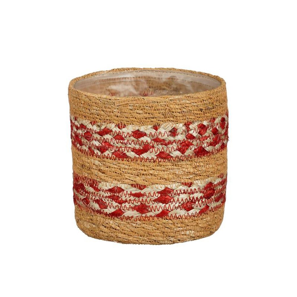 Panier à plantes 'Shane', coloris rouge - H.18xD.18cm
