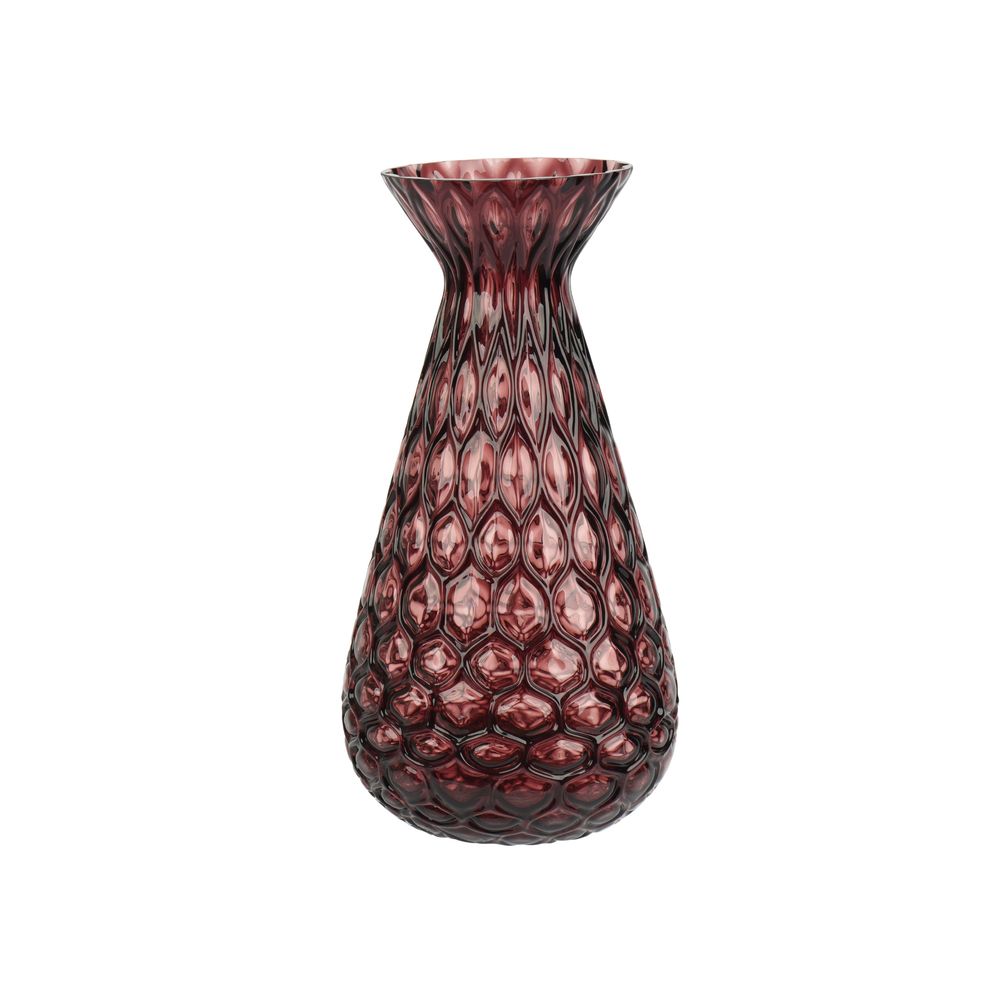 Vase en verre, coloris rose - D.20xH.40cm