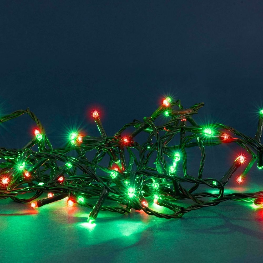 Guirlande lumineuse, LED rouge et vert - L.16m