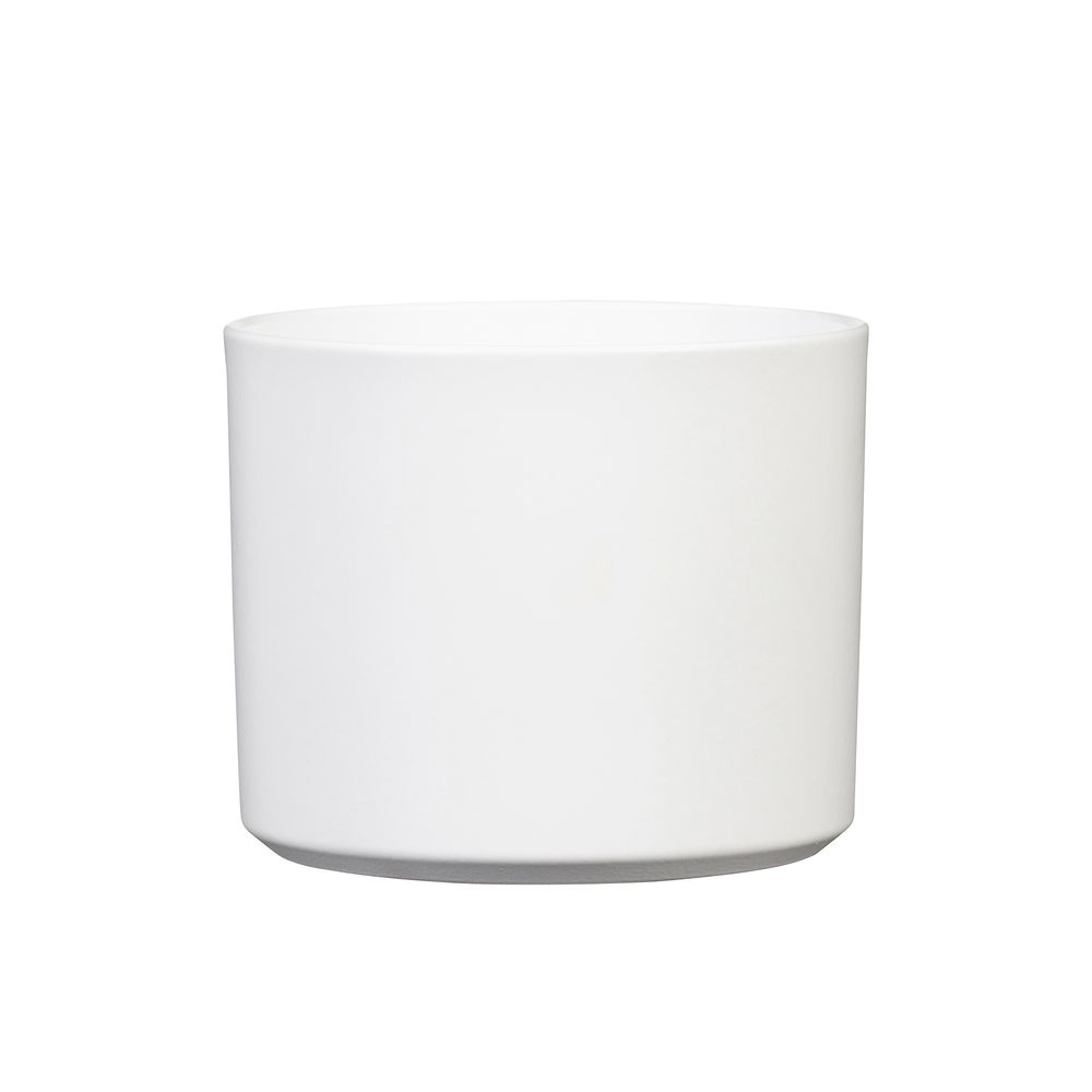 Cache-pot 'Panna' en céramique, coloris blanc - D.16cm