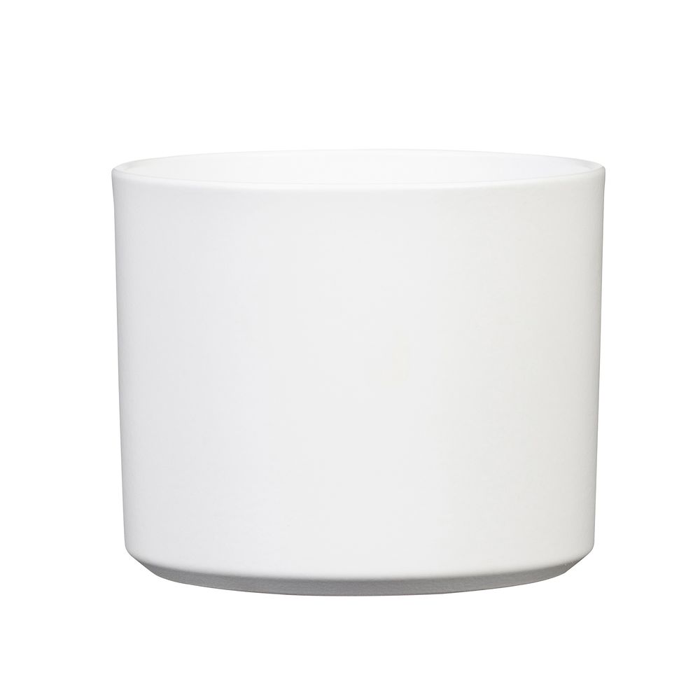 Cache-pot 'Panna' en céramique, coloris blanc - D.19cm