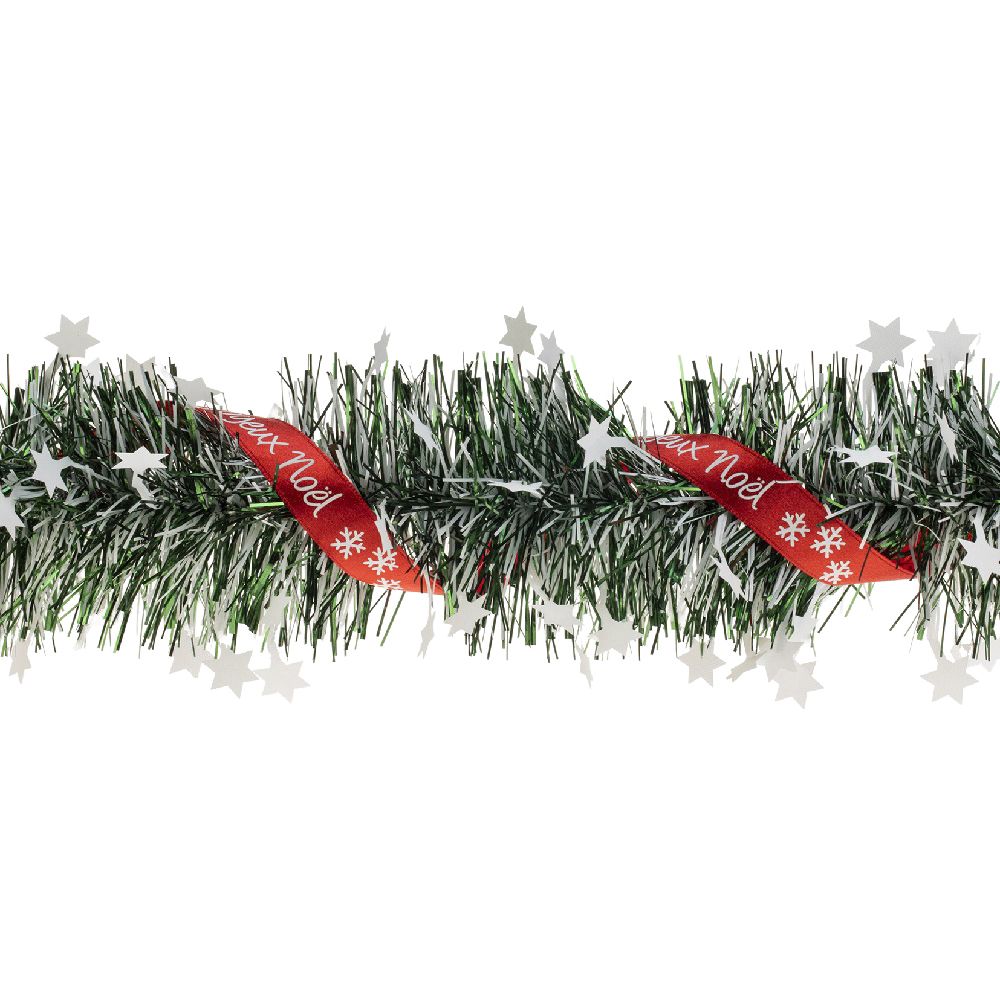 Guirlande hivernale, ruban 'Joyeux Noël' - L.2m