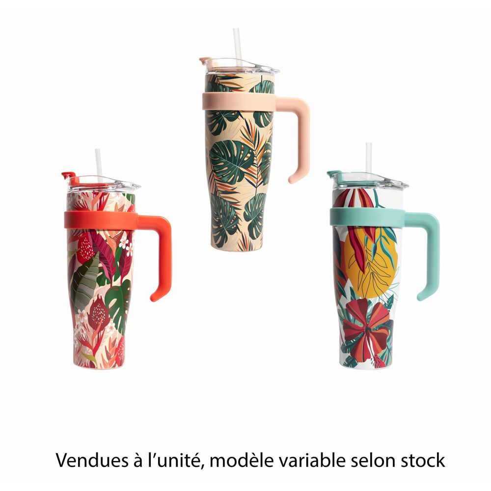 Mug de transport miami fleurs tropicales 1,2l 