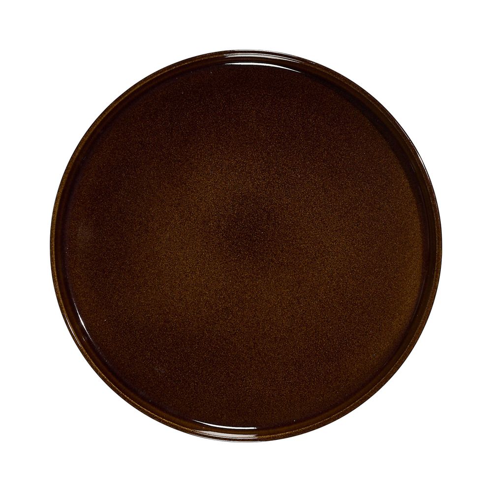 Assiette de table Ysia, coloris marron - D.25cm