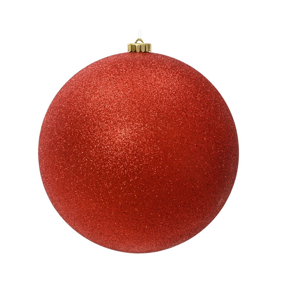 Boule de Noël pailletée, coloris rouge - D.20cm