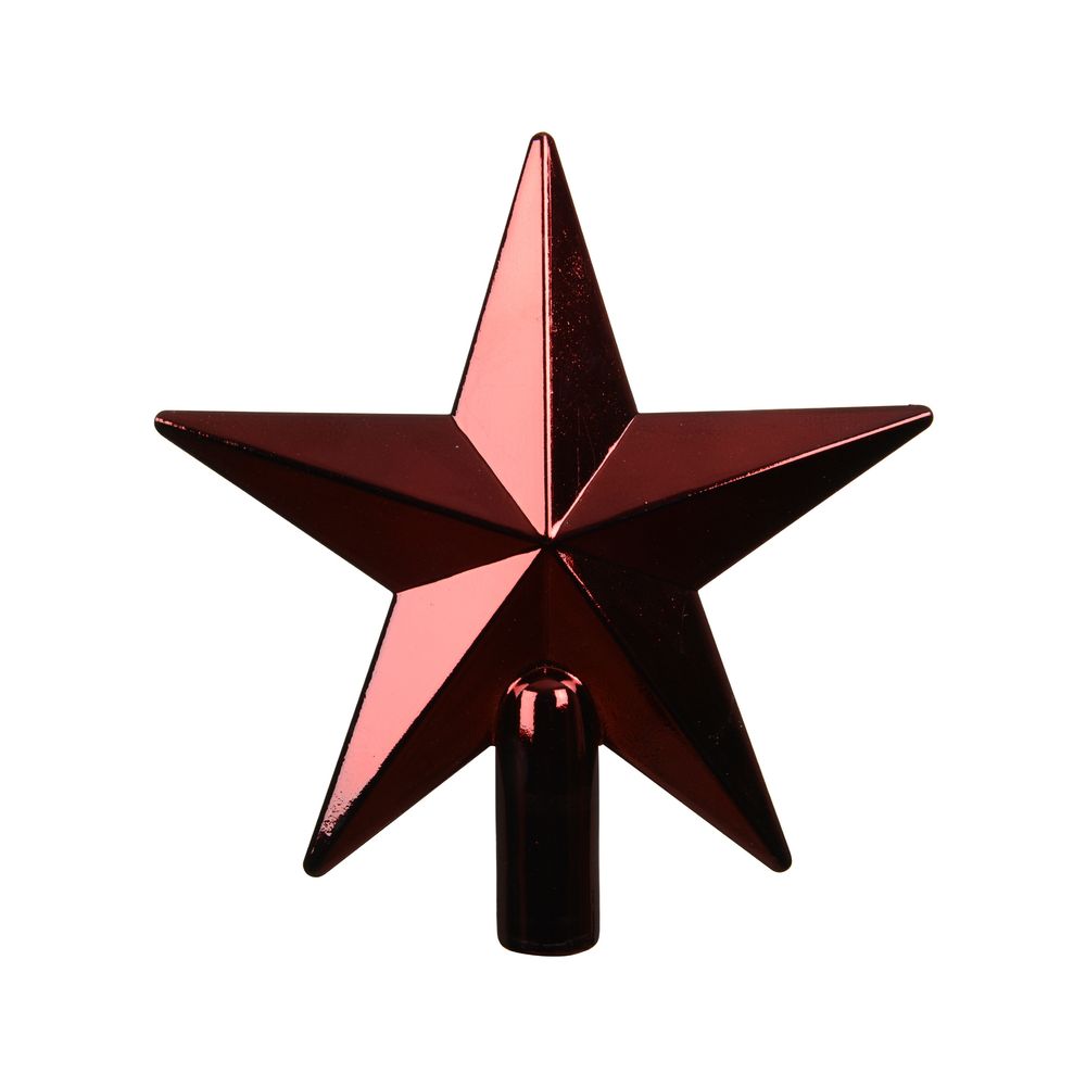 Cimier étoile de Noël, coloris bordeaux - H.20,3cm