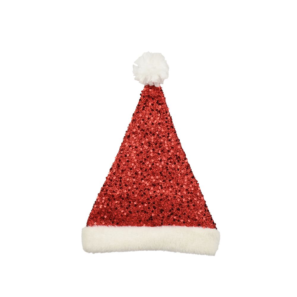 Bonnet 'Père Noël', coloris rouge et blanc - H.43cm