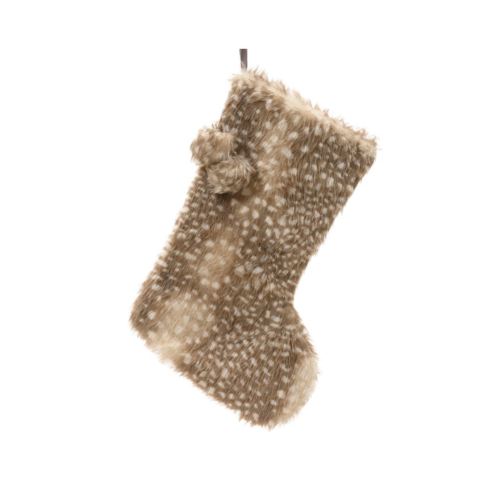 Chaussette de Noël fourrure - H.46cm