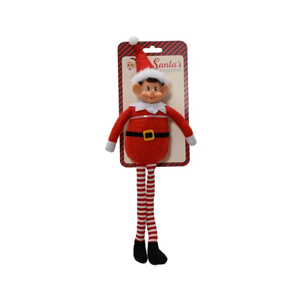 Elfe de Noël, coloris rouge et blanc - H.33cm