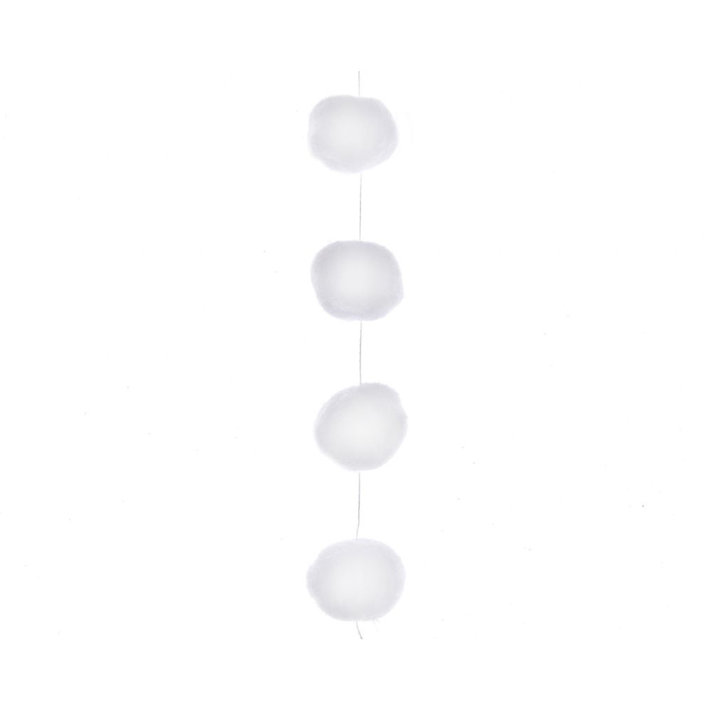Guirlande décorative neige, coloris blanc - L.180cm