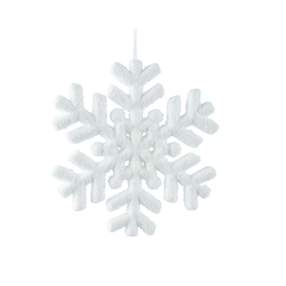 Flocon de neige décoratif à suspendre, coloris blanc - D.20cm