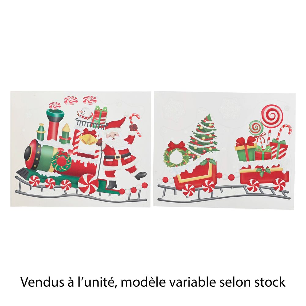 Décoration de fenêtre de Noël stickers, modèle variable