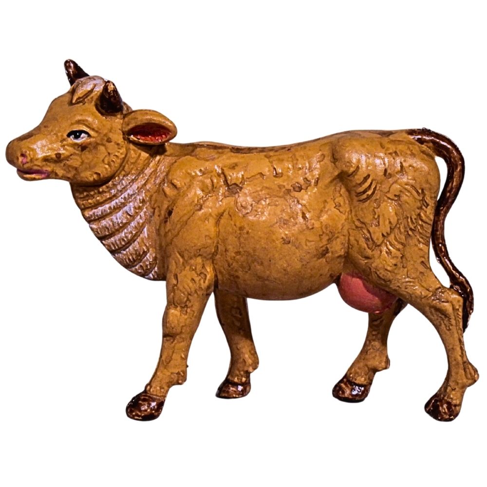 Santon pour crèche de Noël : bœuf debout - L.10cm