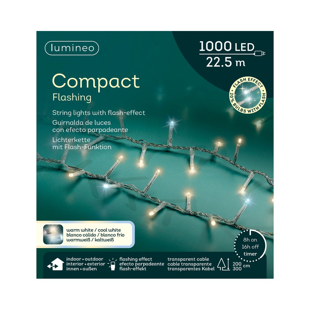 Guirlande lumineuse, LED blanc chaud/froid - L.22cm