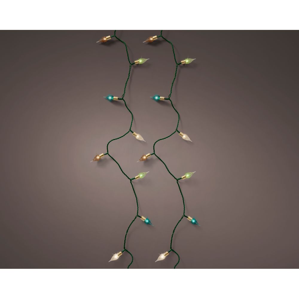 Guirlande lumineuse, LED vintage multicolore - L.18m