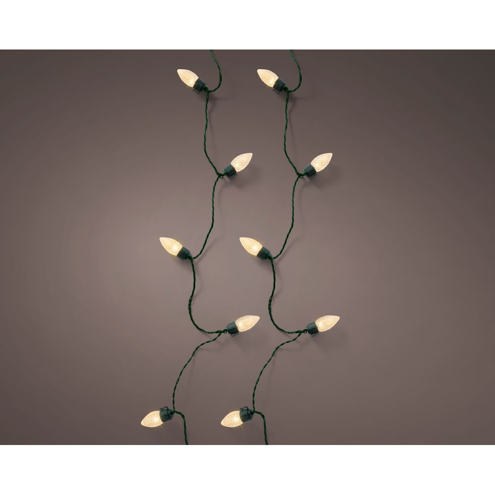 Guirlande lumineuse, LED vintage blanc doré - L.9,8m
