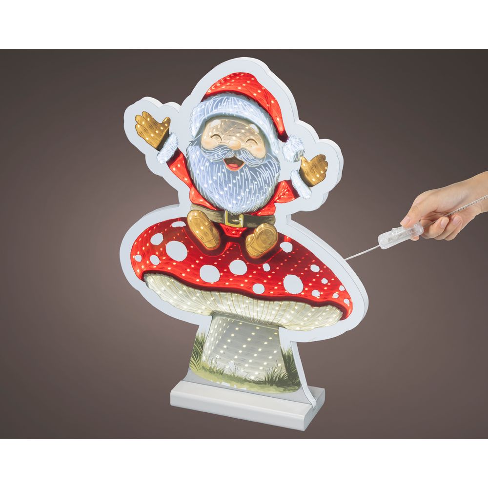 Décoration de Noël à LED luminaire 'Père Noël' - H.37cm